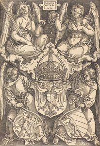 Det tyske riges og Nürnberg Citys våbenskjold, 1521. af Albrecht Dürer