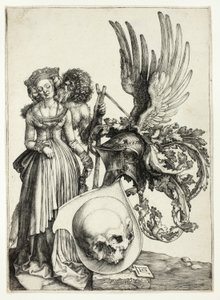 Våbenskjold med kranie af Albrecht Dürer