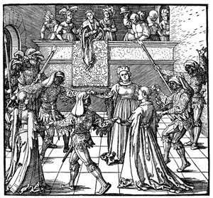 Dance by Torchlight, Augsburg, 1516, 1936 af Albrecht Dürer