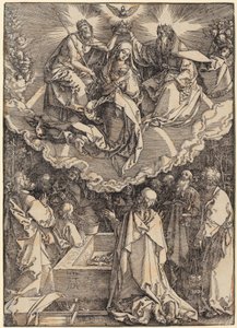 Fremstillingen i templet, blad 13 af serien "Jomfru Marias liv" af Albrecht Dürer