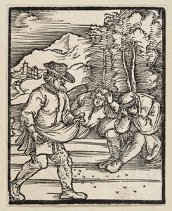 Lignelsen om fjenden, der sår ukrudt (fra: Postilla, 43 træsnit) af Albrecht Dürer
