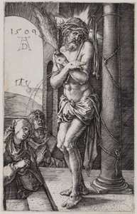 Smertensmanden foran Maria og Johannes af Albrecht Dürer