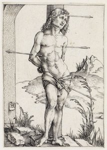 Sankt Sebastian ved søjlen af Albrecht Dürer
