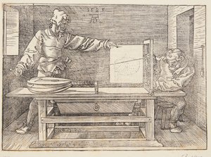 Tegner tegner en lut af Albrecht Dürer