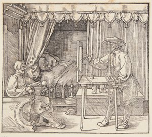 Tegner tegner et portræt af Albrecht Dürer