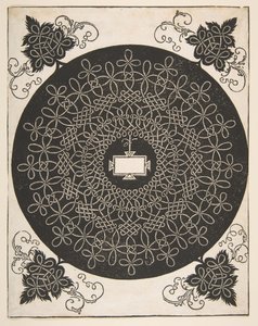 Broderimønster med et aflangt panel i midten, 1521 før. af Albrecht Dürer