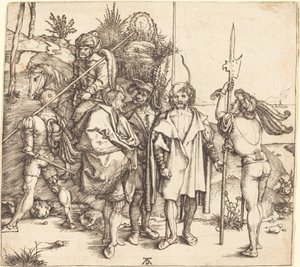 Fem soldater og en tyrker til hest af Albrecht Dürer