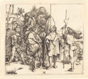 Fem soldater og en tyrker til hest af Albrecht Dürer