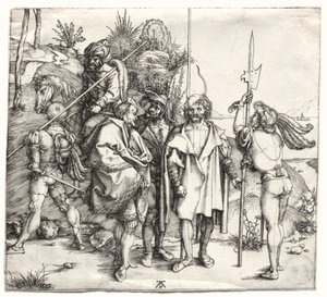 Fem soldater og en tyrker til hest af Albrecht Dürer