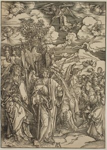 Fire engle holder vindene af Albrecht Dürer