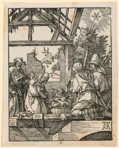 Kristi fødsel, blad 5 i serien „Den lille træsnitspassion“ af Albrecht Dürer