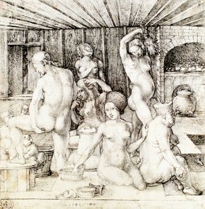 Tysk: Frauenbad Kvindebadet af Albrecht Dürer