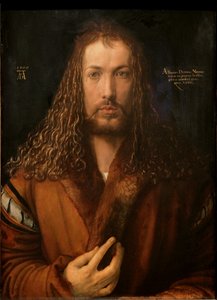 Tysk: Selbstbildnis im Pelzrock Selvportræt med pelsbeklædt kappe af Albrecht Dürer