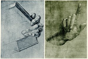 Hånd med bog af Albrecht Dürer
