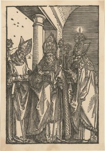 De hellige biskopper Nikolaus, Ulrich og Erasmus