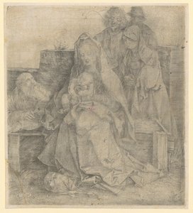 Den Hellige Familie, seks figurer