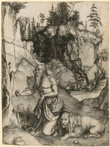 Den hellige Hieronymus i ørkenen af Albrecht Dürer