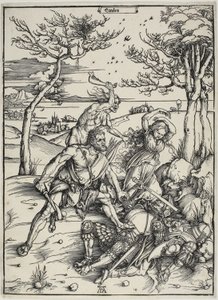 Hercules erobrer Molionide-tvillingerne af Albrecht Dürer