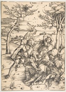 Hercules erobrer Molionide-tvillingerne.n.d. af Albrecht Dürer