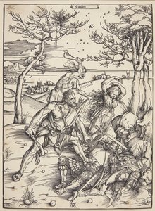 Hercules erobrer Molionide-tvillingerne af Albrecht Dürer