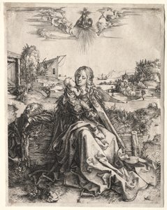 Hellig familie med sommerfuglen, ca. 1495. af Albrecht Dürer