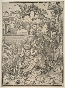 Hellig familie med de tre harer af Albrecht Dürer
