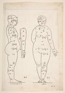 Illustration fra Dürers Fire Books of Human Proportion, Nürnberg, 1528.n.d. af Albrecht Dürer