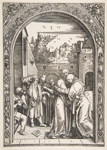 Joachim og Anna ved Den Gyldne Port, fra The Life of the Virgin, 1504. af Albrecht Dürer