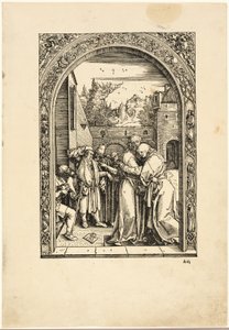 Joachim og St. Anne mødes ved Den Gyldne Port, fra Jomfruens liv af Albrecht Dürer