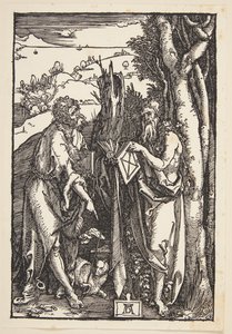 Johannes Døberen og St. Onuphrius i ørkenen af Albrecht Dürer
