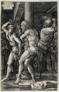Passionen på kobber: Piskningen (Bartsch 8) af Albrecht Dürer