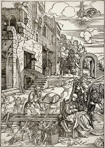 Jomfru Marias liv: Den hellige families ophold i Egypten (Bartsch 90) af Albrecht Dürer