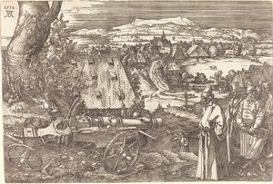 Landskab med en kanon, 1518 af Albrecht Dürer