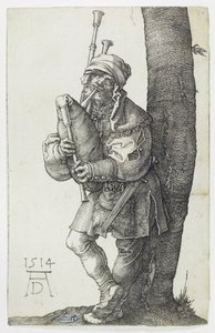 Sækkepibespilleren (Bartsch 91) af Albrecht Dürer