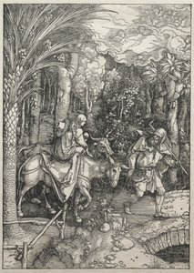 Jomfruens liv: Flugt til Egypten, 1504-1505. af Albrecht Dürer