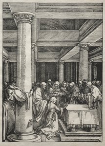 Jomfruens liv: Præsentation af Jesus i templet, 1504-1505. af Albrecht Dürer