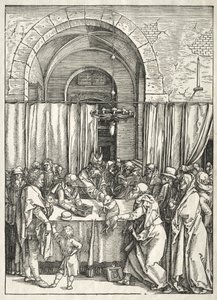 Jomfruens liv: Afvisning af Joachims offer, 1504-1505. af Albrecht Dürer