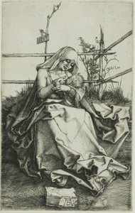 Madonna på en græsklædt bred af Albrecht Dürer