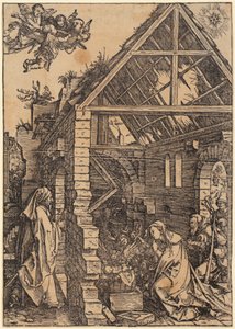 Maria på måneseglet, blad 1 i serien »Marias liv« af Albrecht Dürer