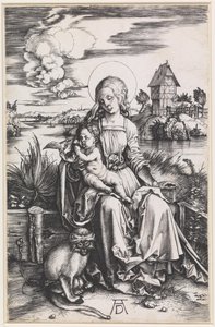 Maria med barnet og en abe af Albrecht Dürer