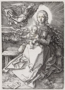 Maria kronet af en engel af Albrecht Dürer