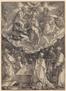 Jomfru Marias himmelfart og kroning, blad 19 i serien »Jomfru Marias liv« af Albrecht Dürer