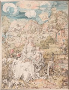 Mary blandt et væld af dyr, ca 1503 af Albrecht Dürer