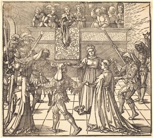 Maskeradedans med fakler af Albrecht Dürer