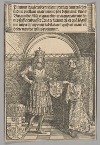 Maximilian og Maria af Bourgogne, plade 2 fra historiske scener fra kejser Maximilian I