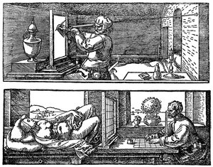 Perspektivmaskine, 1525, 1936 af Albrecht Dürer