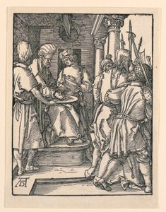 Pilatus vasker sine hænder, fra The Little Passion Series af Albrecht Dürer