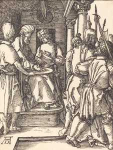 Pilatus vasker sine hænder, sandsynligvis ca. 15091510. af Albrecht Dürer