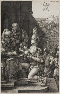 Pilatus vasker sine hænder, fra The Engraved Passion af Albrecht Dürer