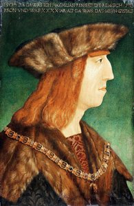 Portræt af kejser Maximilian I 1459-1519, efter 1504 af Albrecht Dürer
